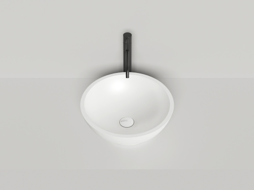 Раковина из искусственного камня S-Stone Salini GLORIA 1102203M 40х40 накладная цвет белый без отверстий под смеситель - фото 3